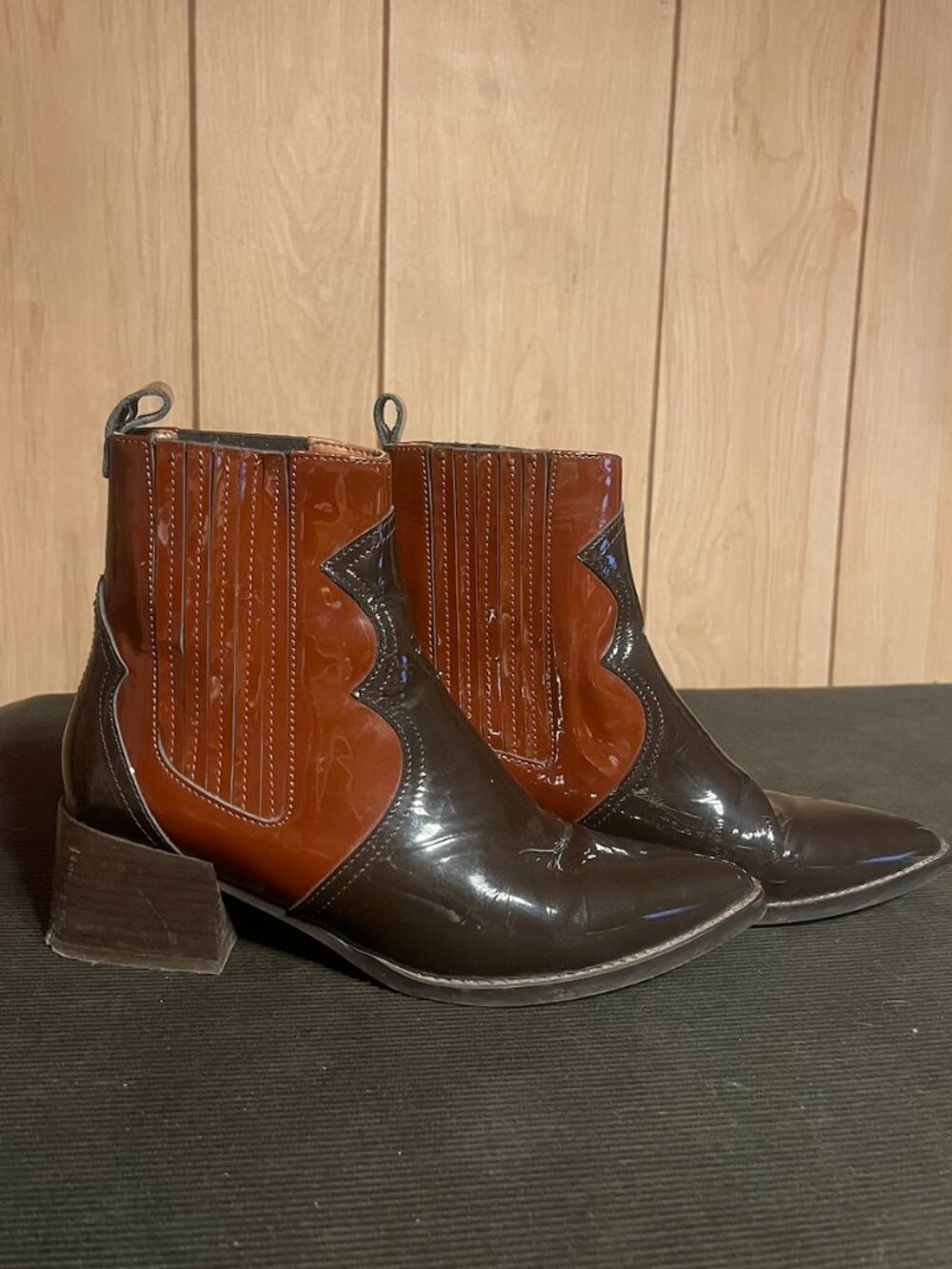 Miista Minea Patent Leather Boots – Women's US size 7 / EU 37